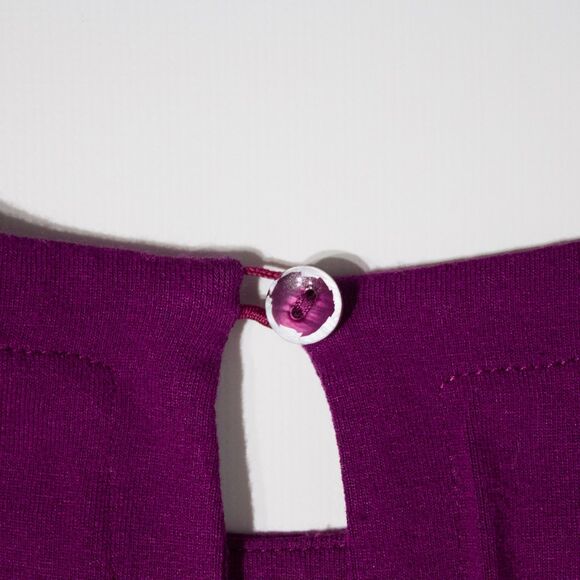 Eileen Fisher Made in USA Oversized Mini Dress Dark Purple Wine Women Size M - Picture 5 of 8